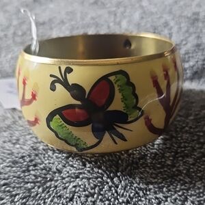 Fantasia La Moda | Butterfly- Hand Painted Metal Bracelet - Made In India
